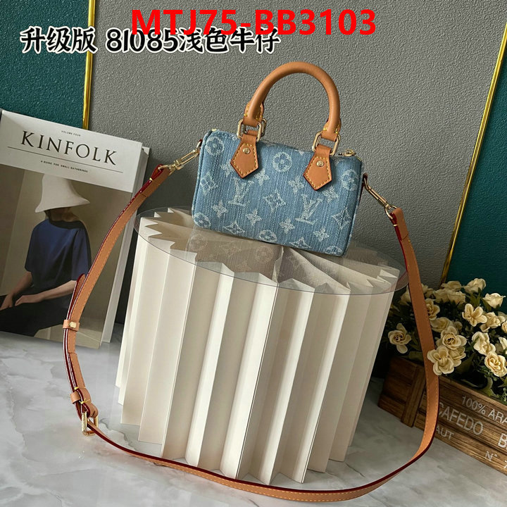 LV Bags(4A)-Speedy- aaaaa replica ID: BB3103 $: 75USD,