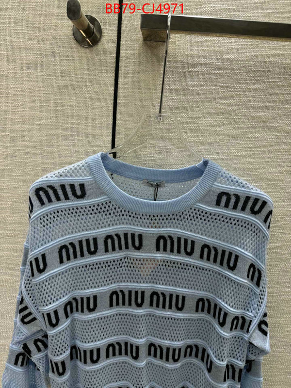 Clothing-MIU MIU top fake designer ID: CJ4971 $: 79USD