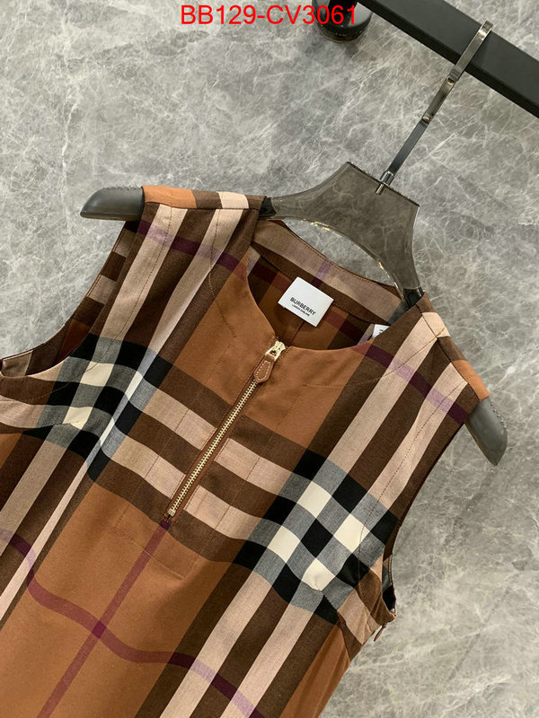 Clothing-Burberry the top ultimate knockoff ID: CV3061 $: 129USD