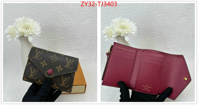 LV Bags(4A)-Wallet replica 1:1 ID: TJ3403 $: 32USD,