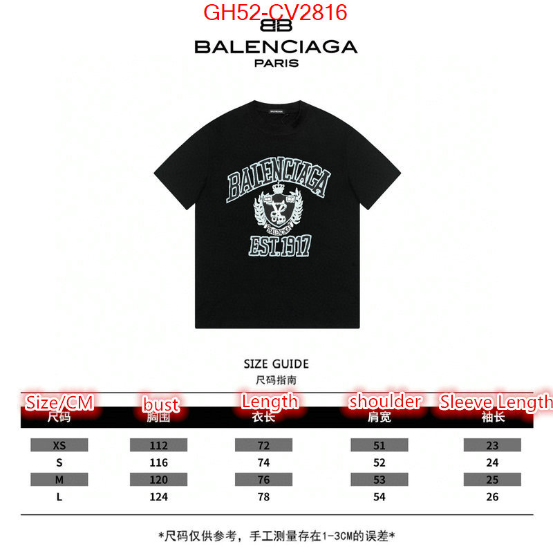 Clothing-Balenciaga for sale cheap now ID: CV2816 $: 52USD
