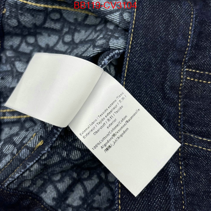 Clothing-Dior best quality fake ID: CV3104 $: 119USD