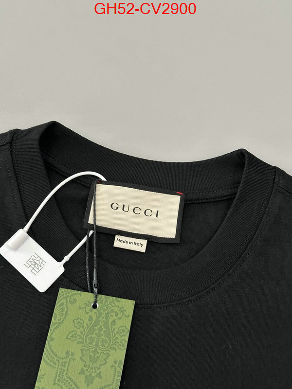 Clothing-Gucci designer replica ID: CV2900 $: 52USD