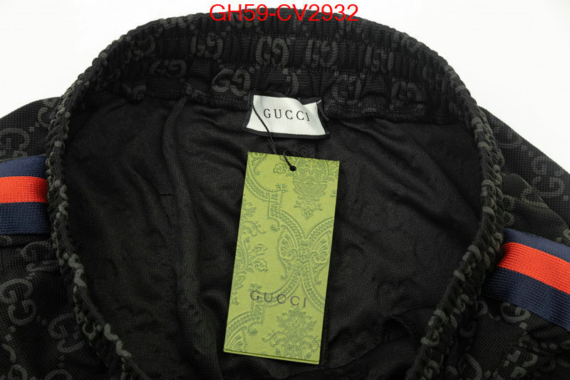 Clothing-Gucci wholesale replica shop ID: CV2932 $: 59USD