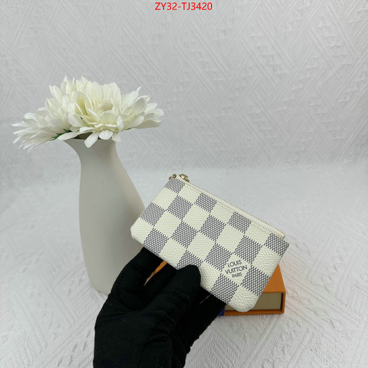 LV Bags(4A)-Wallet shop designer ID: TJ3420 $: 32USD,