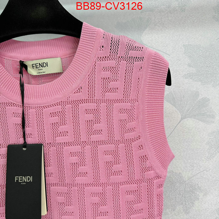 Clothing-Fendi wholesale replica shop ID: CV3126 $: 89USD
