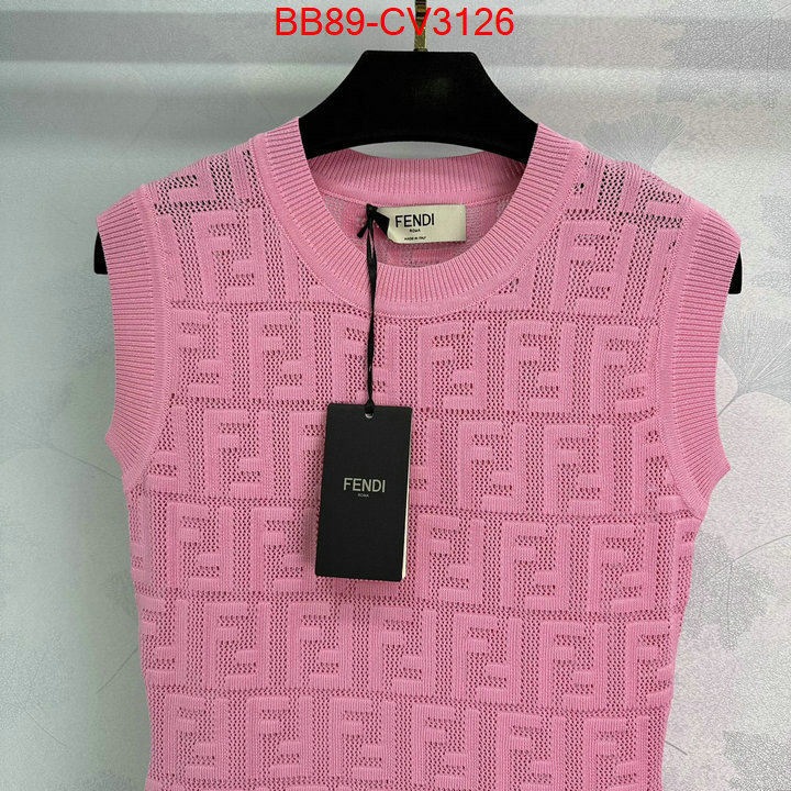 Clothing-Fendi wholesale replica shop ID: CV3126 $: 89USD