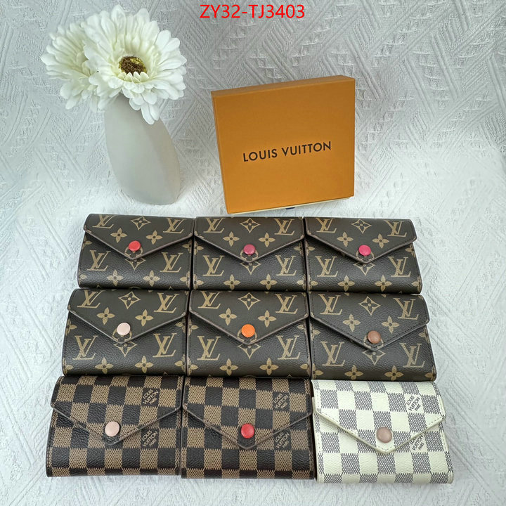 LV Bags(4A)-Wallet replica 1:1 ID: TJ3403 $: 32USD,