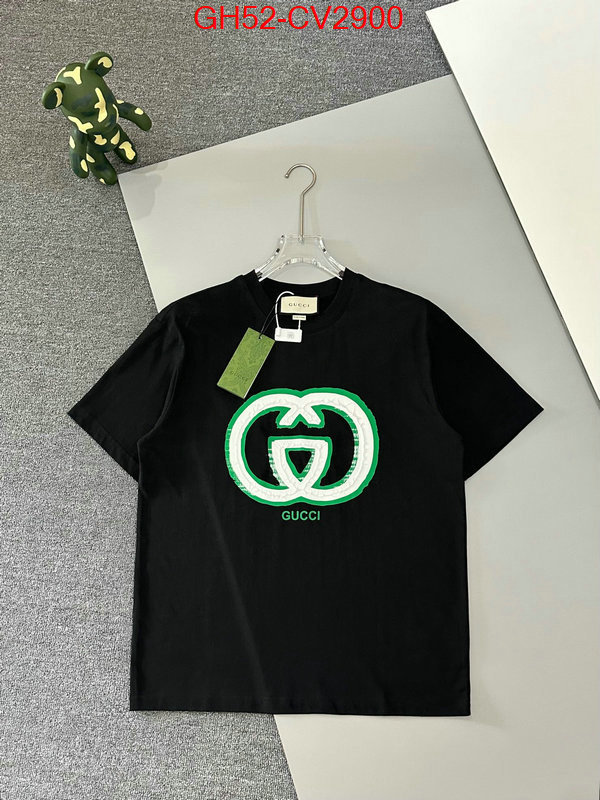 Clothing-Gucci designer replica ID: CV2900 $: 52USD