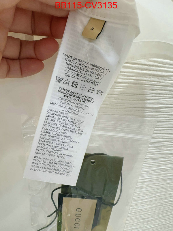 Clothing-Gucci top brands like ID: CV3135 $: 115USD