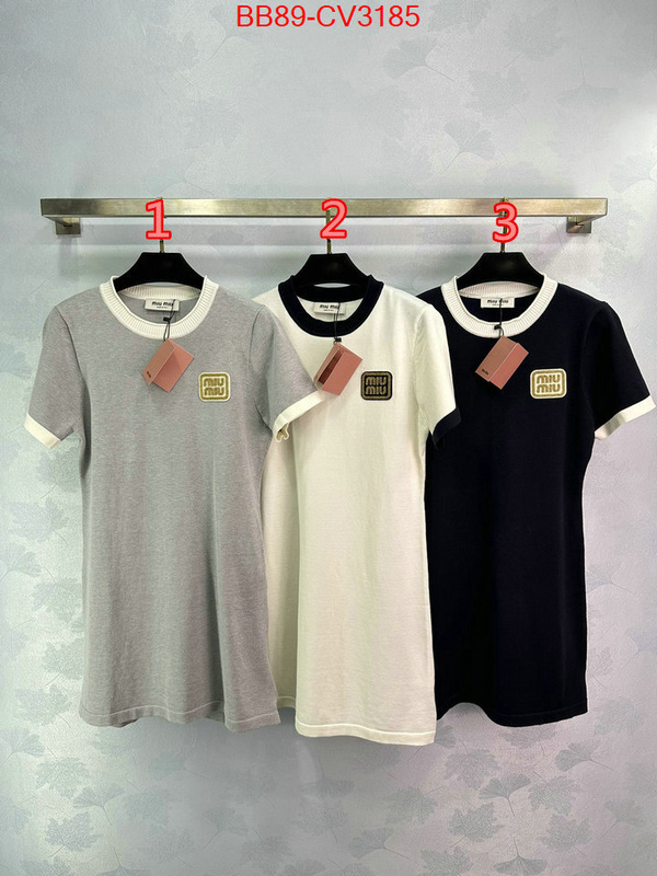 Clothing-MIU MIU knockoff highest quality ID: CV3185 $: 89USD