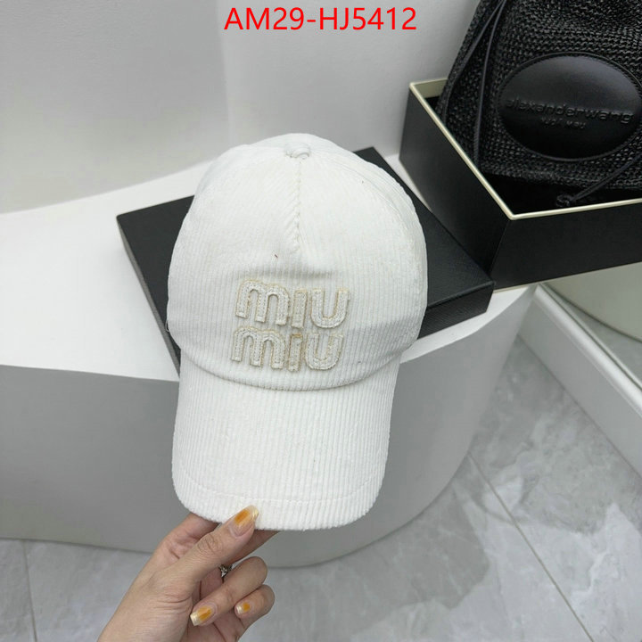 Cap(Hat)-Miu Miu 1:1 replica wholesale ID: HJ5412 $: 29USD