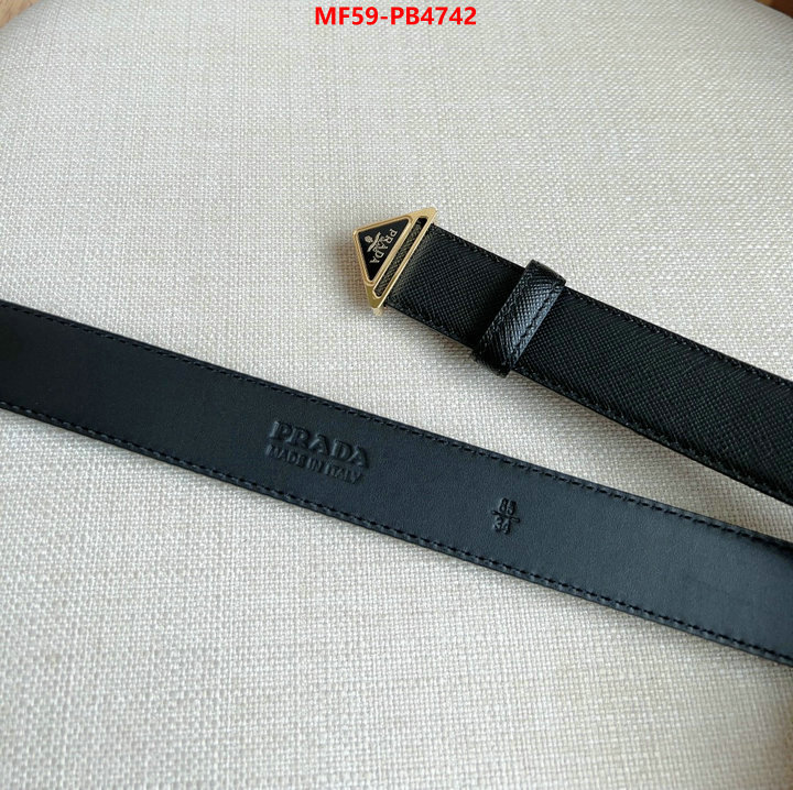 Belts-Prada how to start selling replica ID: PB4742 $: 59USD