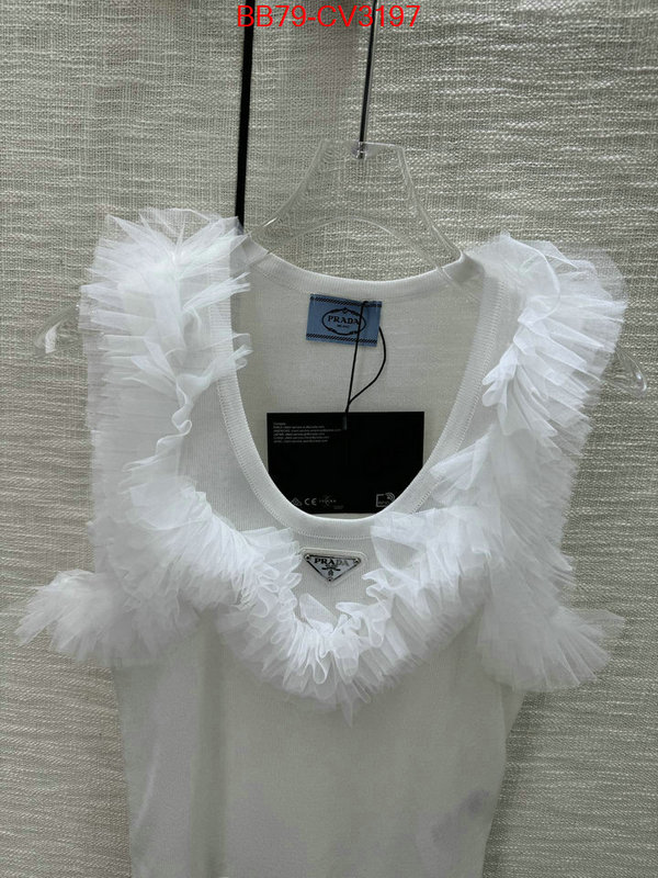 Clothing-Prada best wholesale replica ID: CV3197 $: 79USD