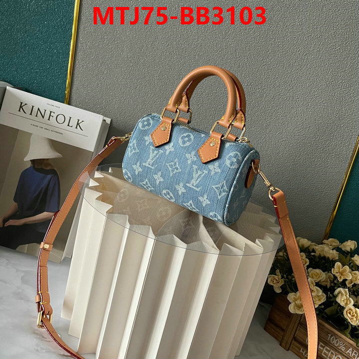 LV Bags(4A)-Speedy- aaaaa replica ID: BB3103 $: 75USD,