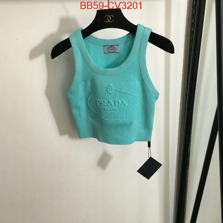 Clothing-Prada shop cheap high quality 1:1 replica ID: CV3201 $: 59USD