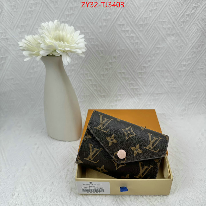 LV Bags(4A)-Wallet replica 1:1 ID: TJ3403 $: 32USD,