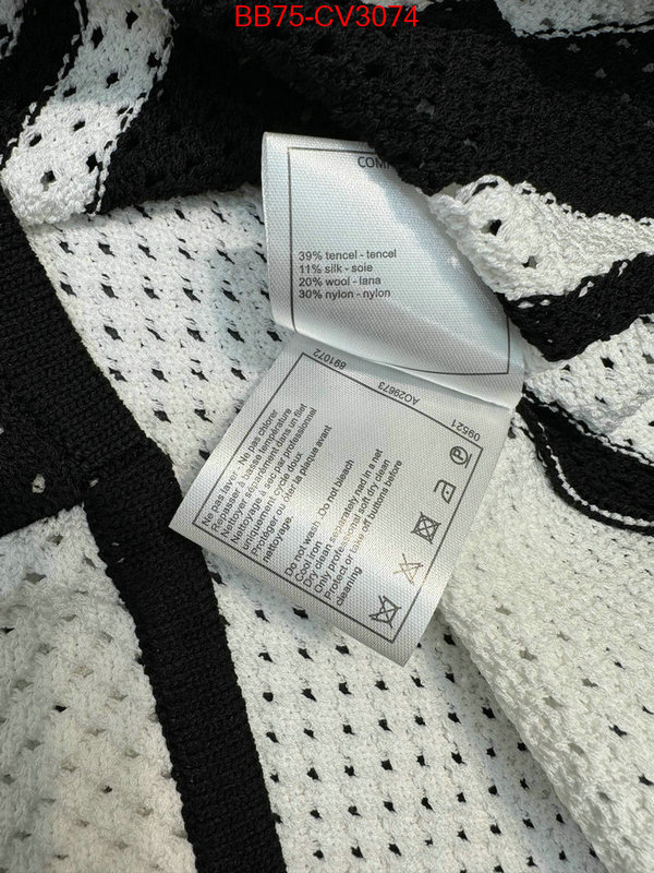 Clothing-Chanel where to buy high quality ID: CV3074 $: 75USD