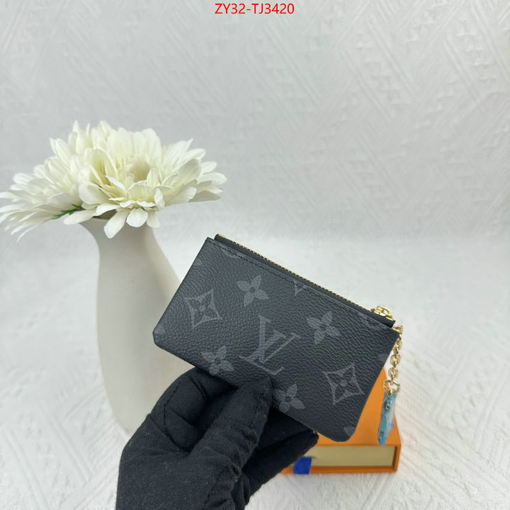 LV Bags(4A)-Wallet shop designer ID: TJ3420 $: 32USD,