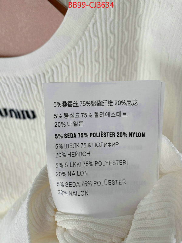 Clothing-MIU MIU high ID: CJ3634 $: 99USD