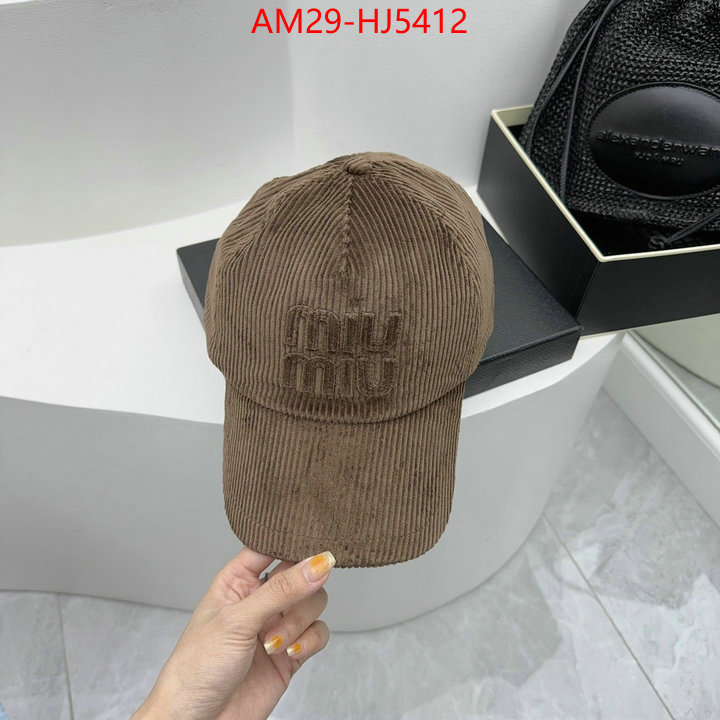 Cap(Hat)-Miu Miu 1:1 replica wholesale ID: HJ5412 $: 29USD