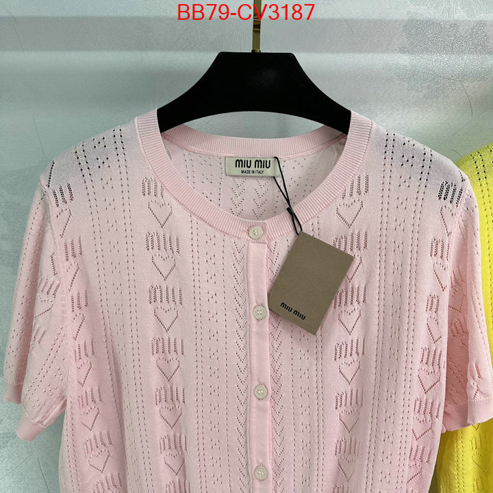 Clothing-MIU MIU buy cheap replica ID: CV3187 $: 79USD