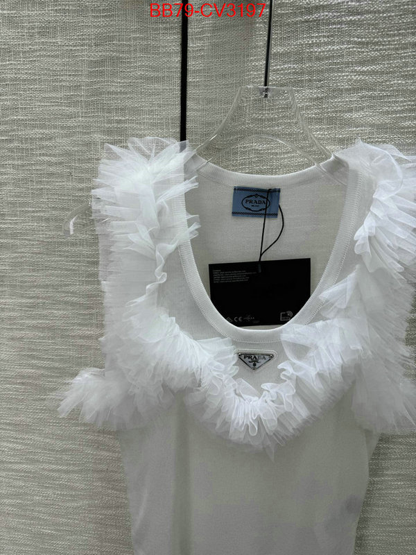 Clothing-Prada best wholesale replica ID: CV3197 $: 79USD