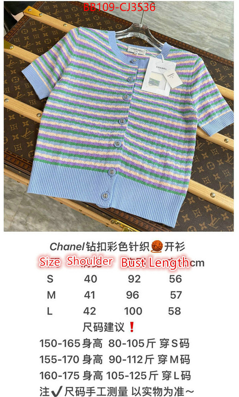 Clothing-Chanel replica shop ID: CJ3536 $: 109USD