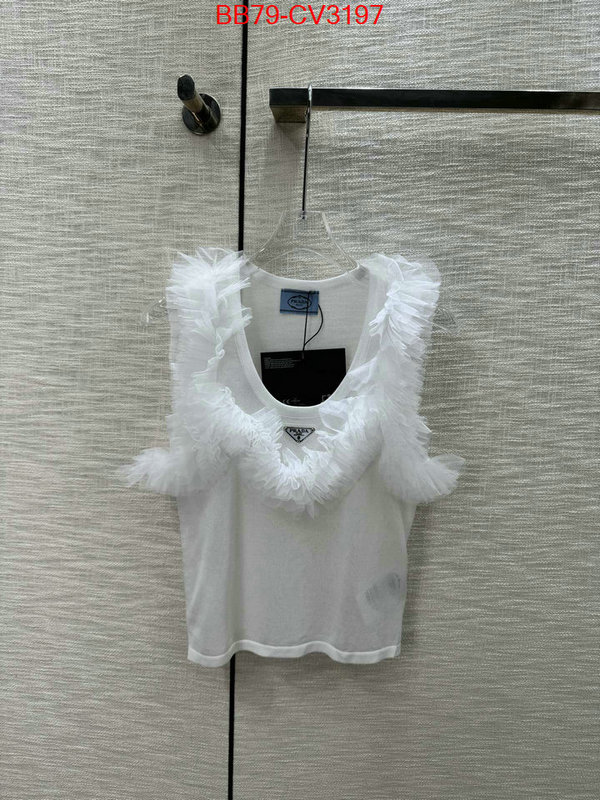 Clothing-Prada best wholesale replica ID: CV3197 $: 79USD