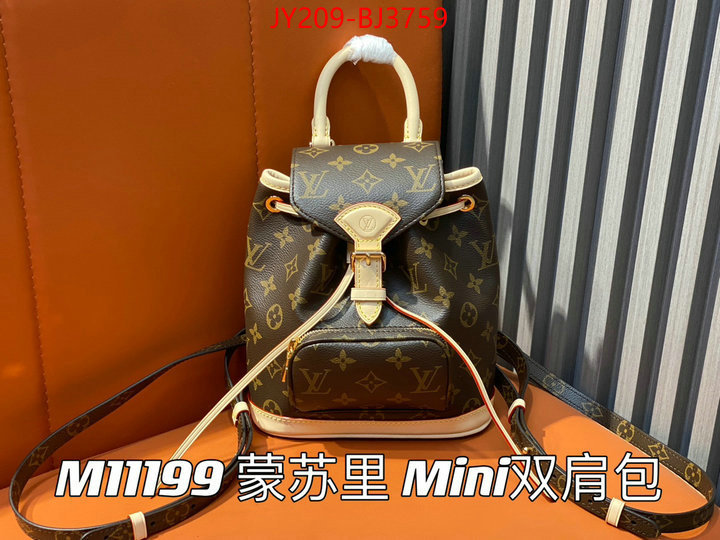 LV Bags(TOP)-Backpack- perfect quality designer replica ID: BJ3759 $: 209USD,