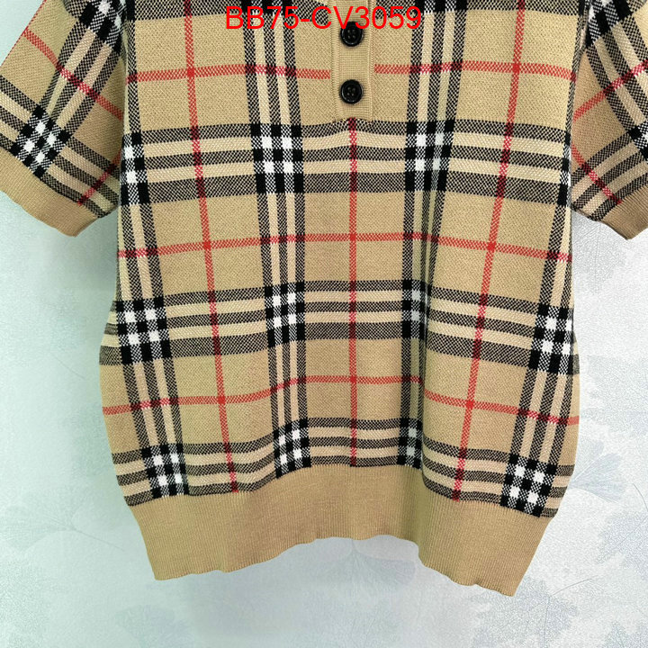 Clothing-Burberry exclusive cheap ID: CV3059 $: 75USD