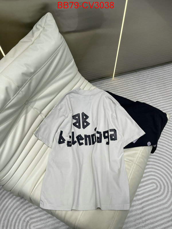 Clothing-Balenciaga top designer replica ID: CV3038 $: 79USD