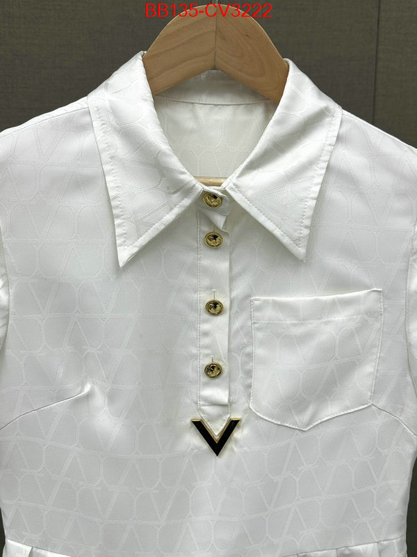 Clothing-Valentino how to buy replica shop ID: CV3222 $: 135USD