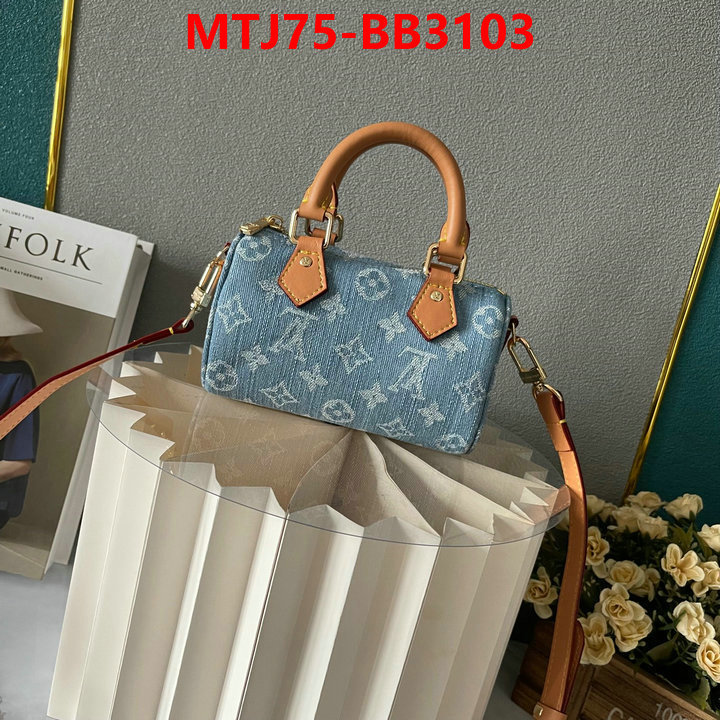 LV Bags(4A)-Speedy- aaaaa replica ID: BB3103 $: 75USD,