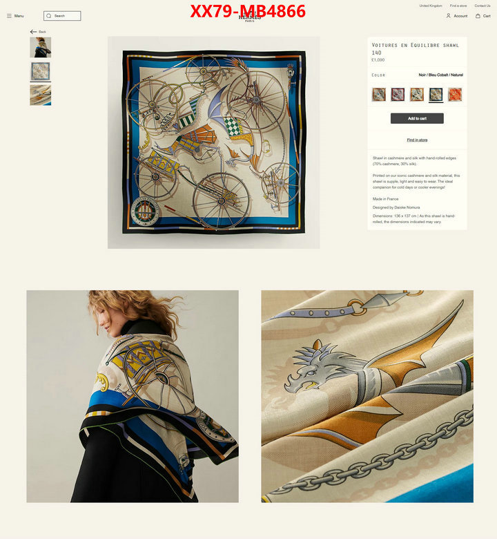 Scarf-Hermes buy online ID: MB4866 $: 79USD