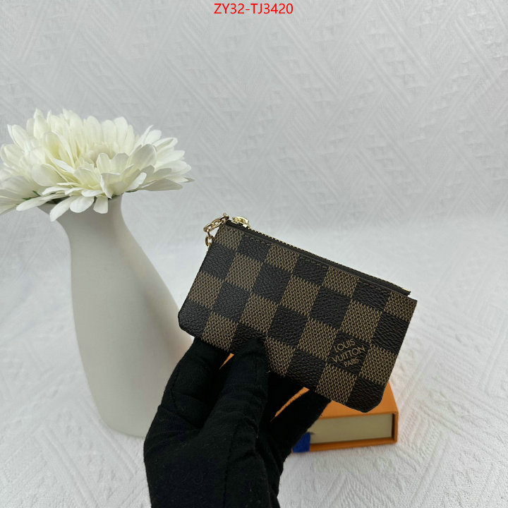 LV Bags(4A)-Wallet shop designer ID: TJ3420 $: 32USD,