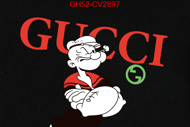 Clothing-Gucci top 1:1 replica ID: CV2897 $: 52USD
