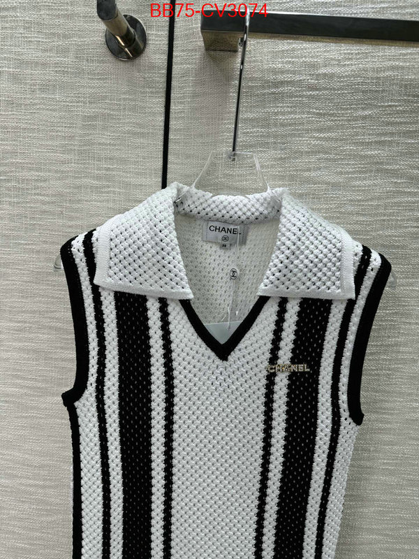 Clothing-Chanel where to buy high quality ID: CV3074 $: 75USD