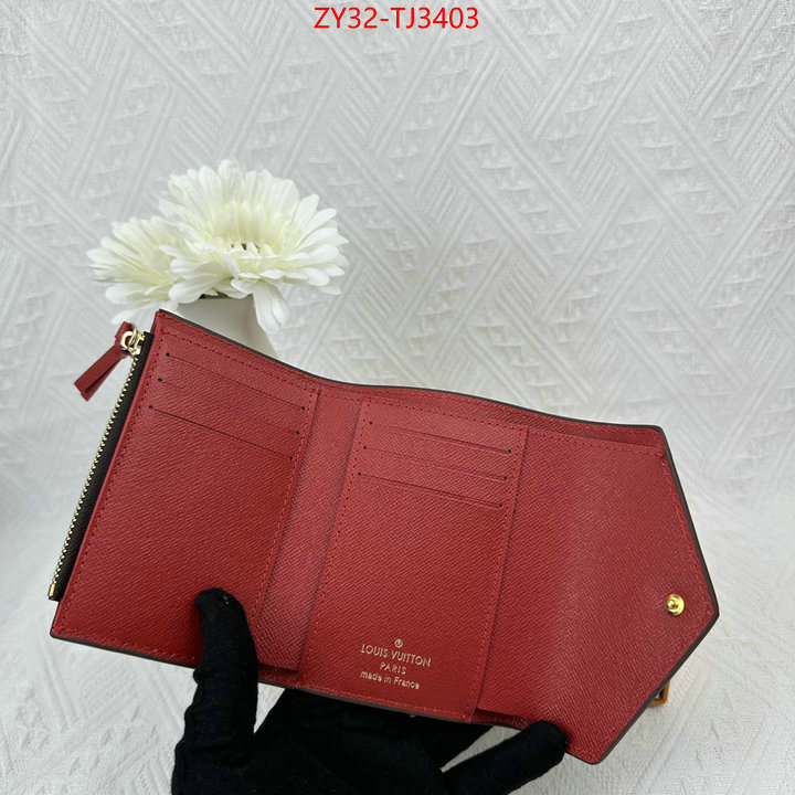 LV Bags(4A)-Wallet replica 1:1 ID: TJ3403 $: 32USD,