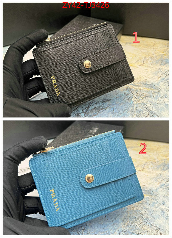 Prada Bags(4A)-Wallet aaaaa+ class replica ID: TJ3426 $: 42USD,