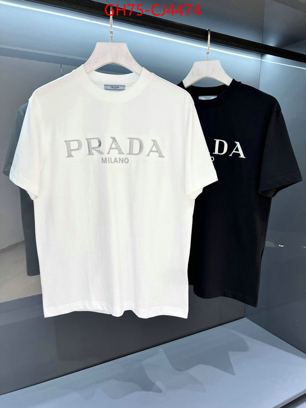 Clothing-Prada 2024 perfect replica designer ID: CJ4474 $: 75USD