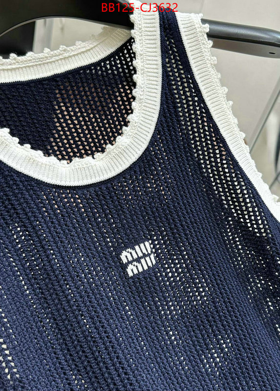 Clothing-MIU MIU wholesale 2024 replica ID: CJ3632 $: 125USD