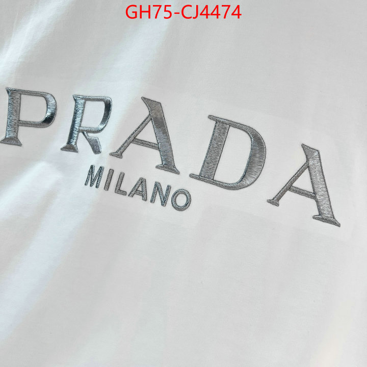 Clothing-Prada 2024 perfect replica designer ID: CJ4474 $: 75USD