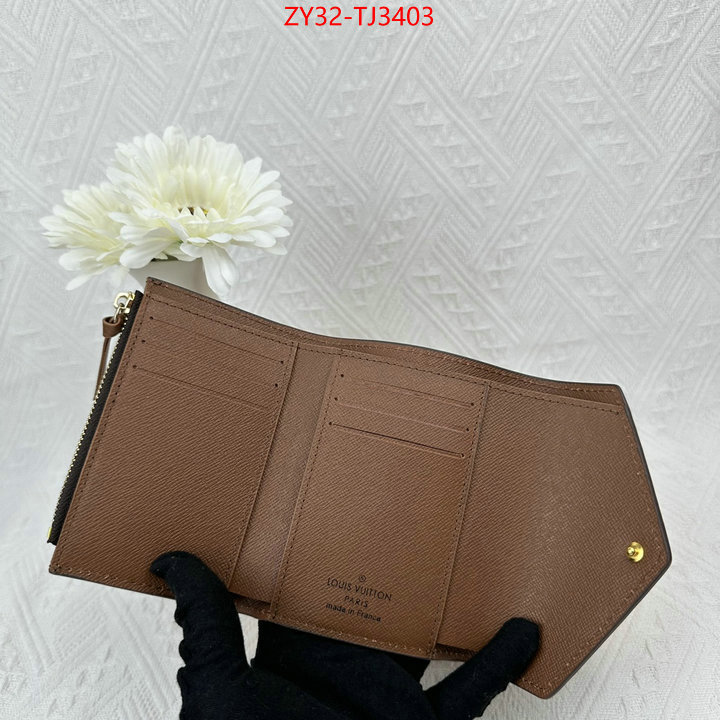 LV Bags(4A)-Wallet replica 1:1 ID: TJ3403 $: 32USD,