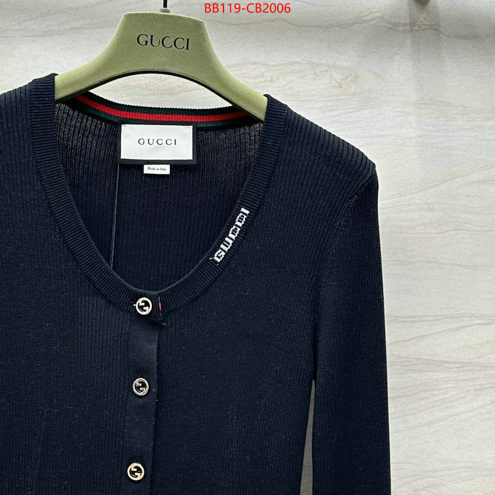 Clothing-Gucci luxury fashion replica designers ID: CB2006 $: 119USD