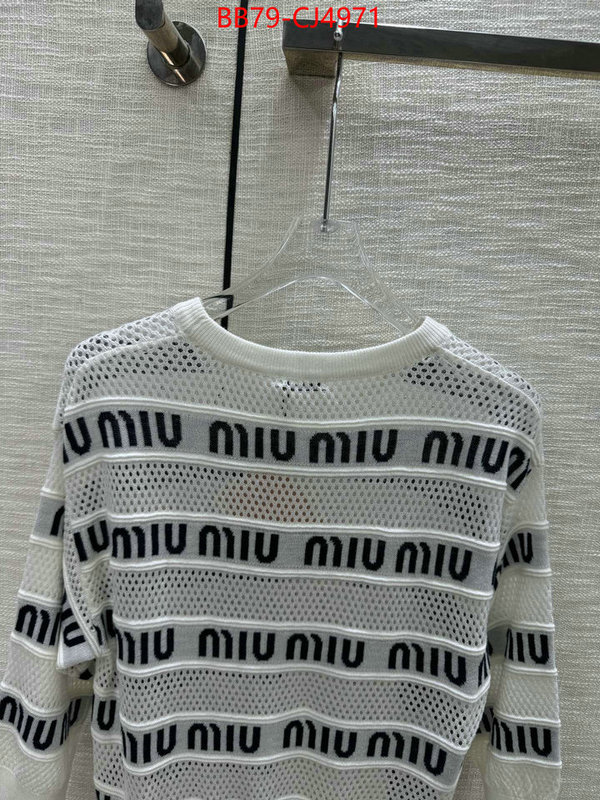 Clothing-MIU MIU top fake designer ID: CJ4971 $: 79USD