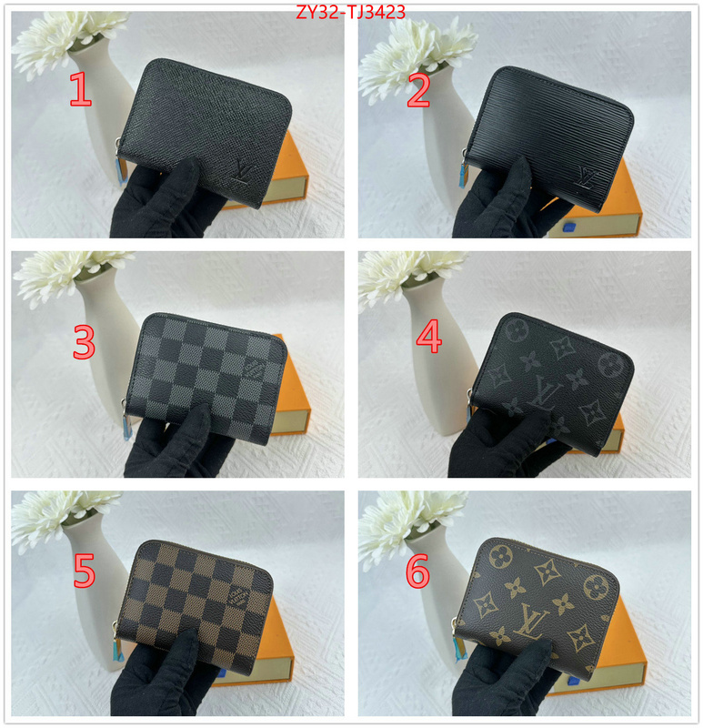 LV Bags(4A)-Wallet shop cheap high quality 1:1 replica ID: TJ3423 $: 32USD,