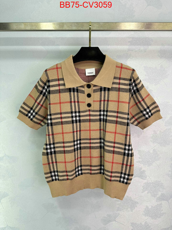 Clothing-Burberry exclusive cheap ID: CV3059 $: 75USD