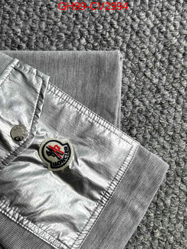 Clothing-Moncler designer wholesale replica ID: CV2994 $: 99USD