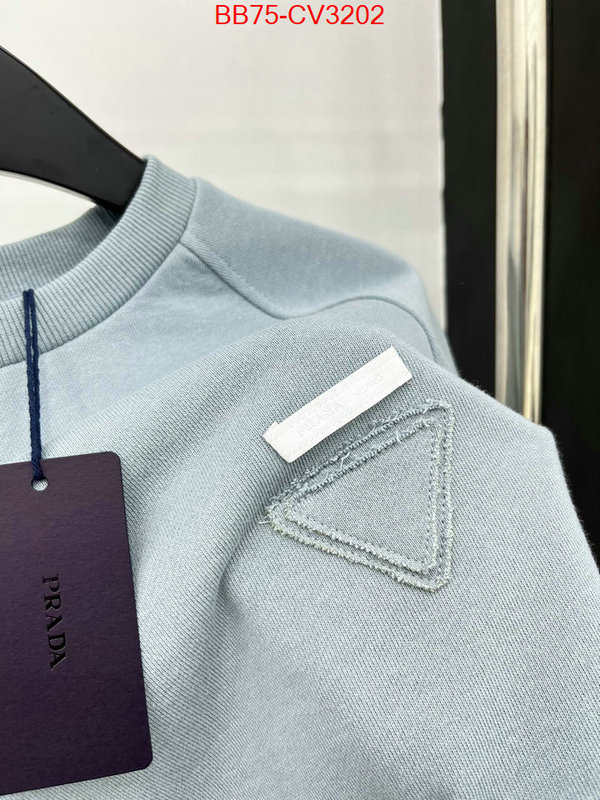 Clothing-Prada highest quality replica ID: CV3202 $: 75USD